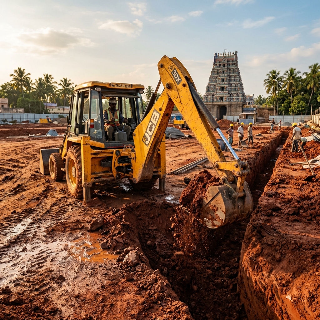 JCB 3DX backhoe loader ready for deployment