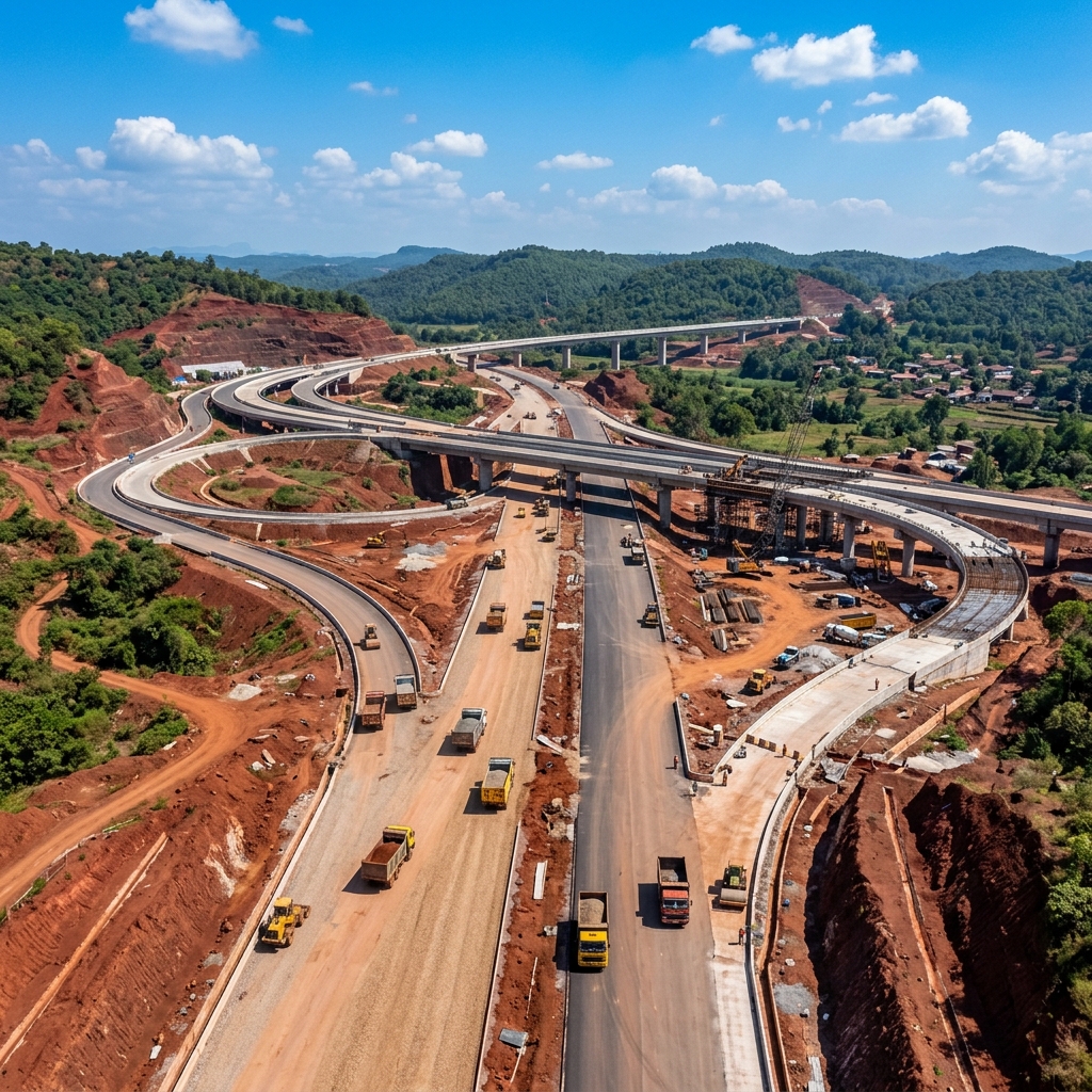 Highway interchange earthworks project